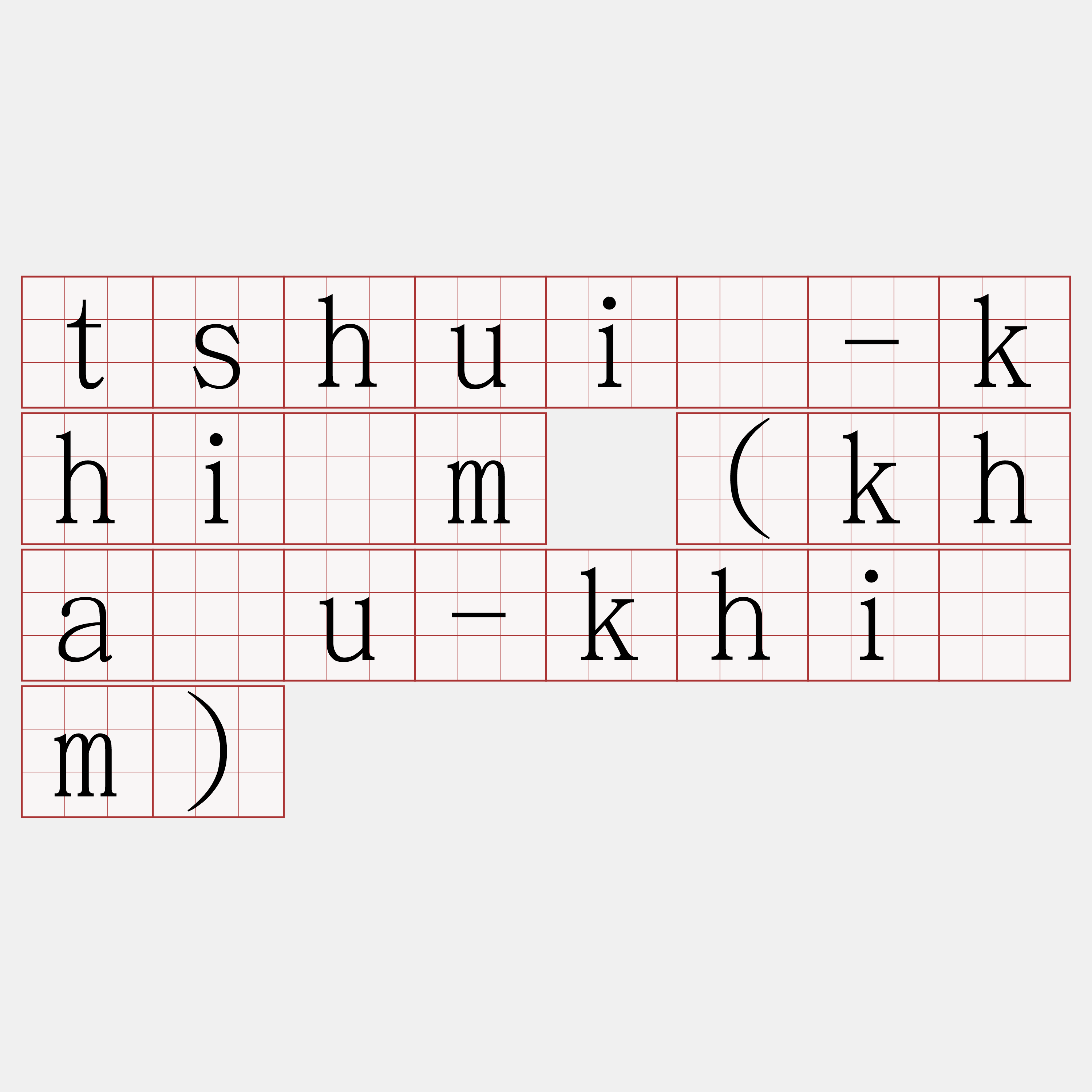 tshuì-khîm (kháu-khîm)